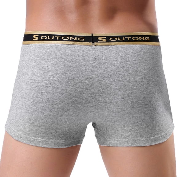 fatyb Men's Soft Cotton Boxer Briefs Breathable Stretch Underpants Mens Fashion Underwear Comfortable