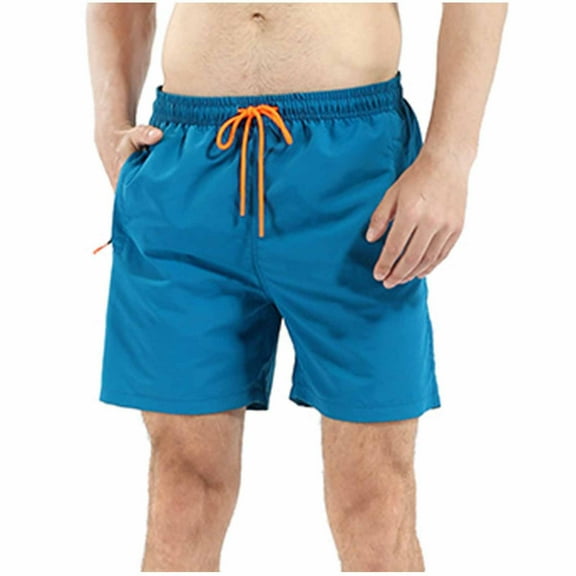 fatyb Men's Summer Shorts Waterproof Casual Beach Shorts Quick Dry Sports Shorts with Zipper Pockets