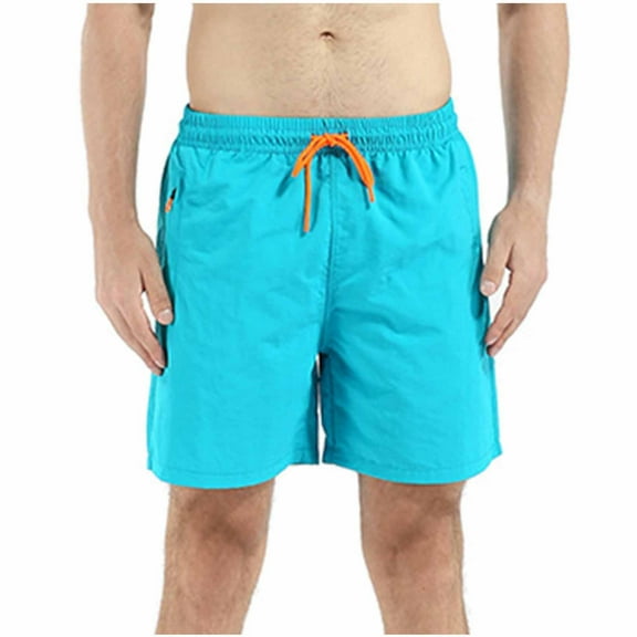 fatyb Men's Summer Shorts Waterproof Casual Beach Shorts Quick Dry Sports Shorts with Zipper Pockets