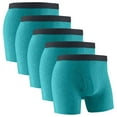 thumbnail image 1 of fatyb Men's Underwear 5 Pack Soft Cotton Boxer Briefs Breathable Stretch Mens Underwear Boxers (S-2XL), 1 of 4
