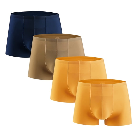 fatyb Men's Underwear Boxer Briefs Soft Breathable Boxers Stretch Mens Lightweight Underpants Pack of 4