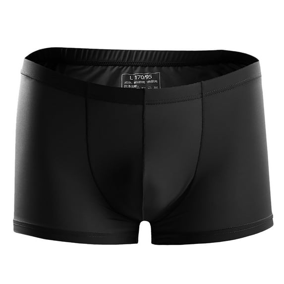 fatyb Men's Underwear Seamless Breathable Thin Boxer Briefs Stretch Solid Color Soft Underpants for Men