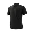 thumbnail image 1 of fatyb Men's Workout Shirts with Zipper Pockets Short Sleeve Button Collar Tee Athletic Running Gym Tops, 1 of 6