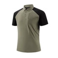 thumbnail image 1 of fatyb Men's Workout Shirts with Zipper Pockets Short Sleeve Button Collar Tee Athletic Running Gym Tops, 1 of 6