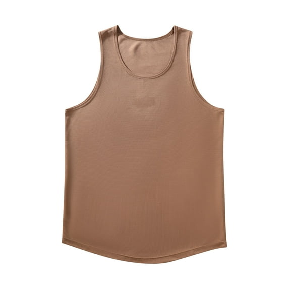 fatyb Men's Workout Tank Tops Round Neck Muscle Gym T Shirts Sleeveless Lightweight Athletic Tee Shirts