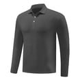 thumbnail image 1 of fatyb Mens Athletic Shirts Long Sleeve Stretch Golf Shirts Lightweight Workout Running Tees with Collar, 1 of 5