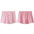 thumbnail image 1 of fatyb Mens Boxer Shorts Cotton Striped Breathable Underwear Boxers Comfort Loose Mens Shorts 1-4 Pack, 1 of 5
