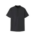 thumbnail image 1 of fatyb Mens Button up Short Sleeve T-Shirts Stand Collar Pullover Shirts Casual Solid Color Summer Tops, 1 of 1