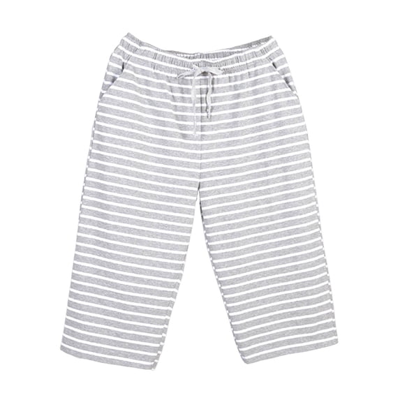 fatyb Mens Capri Pajama Pants Soft Elastic Waist Drawstring Breathable Lounge Pjs Bottoms with Pockets