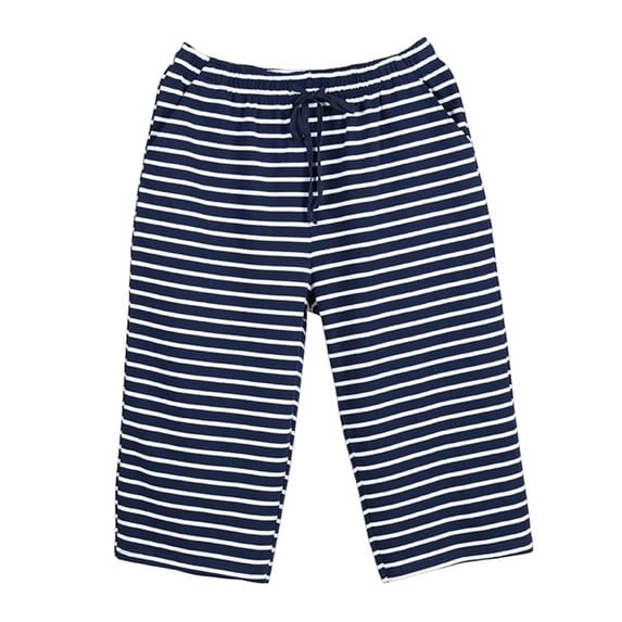 fatyb Mens Capri Pajama Pants Soft Elastic Waist Drawstring Breathable Lounge Pjs Bottoms with Pockets