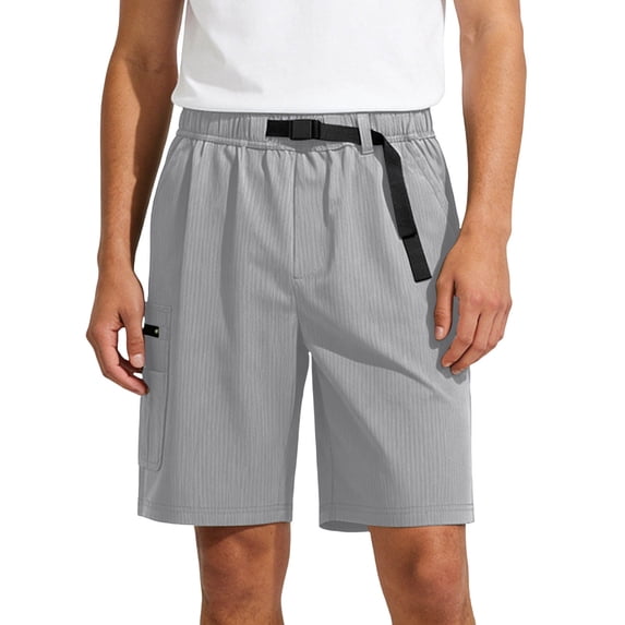 fatyb Mens Cargo Shorts Casual Lightweight Outdoor Hiking Shorts with Belt (Available in Big and Tall)
