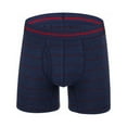 thumbnail image 1 of fatyb Mens Cotton Boxer Briefs Breathable Striped Underwear Short Leg Comfortable Underpants for Men, 1 of 3