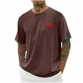 thumbnail image 1 of fatyb Mens Graphic T-Shirts Casual Short Sleeve Oversized Shirts Print Crew Neck Loose Summer Tee Tops, 1 of 4