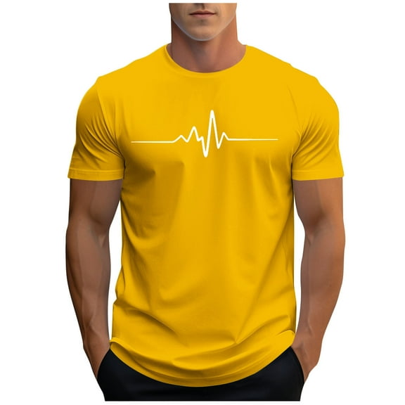 fatyb Mens Graphic Tee Summer Short Sleeve T Shirts Crew Neck Casual Shirts Printed Beach Tops for Men