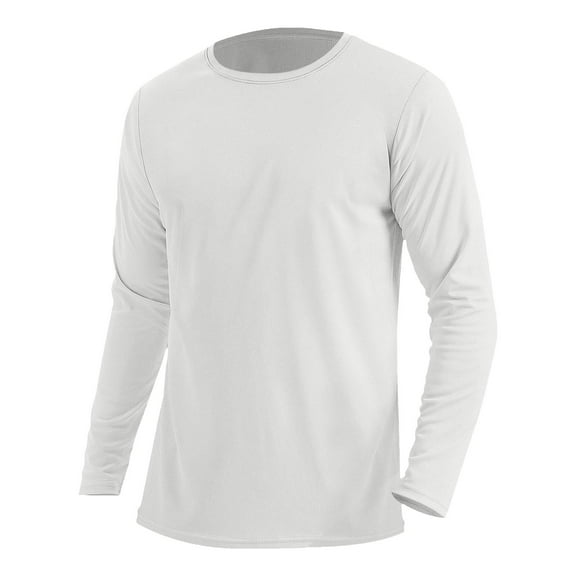 fatyb Mens Long Sleeve Mesh T Shirts Crewneck Stretch Tees Lightweight Athletic Sports Pullover Tops
