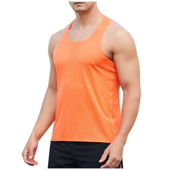 fatyb Mens Mesh Tank Tops Activewear Lightweight Athletic Muscle Tops Sleeveless Workout Training Shirts