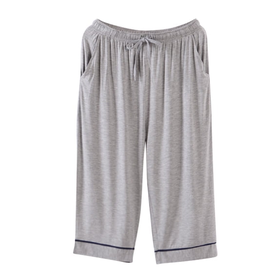 fatyb Mens Pajama Bottoms Elastic Waist Soft Lounge Pjs Shorts Comfy Drawstring Sleepwear with Pockets