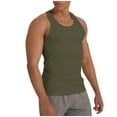 thumbnail image 1 of fatyb Mens Ribbed Tank Tops Racerback Stretch Knit Shirts Sleeveless Workout Gym Muscle T-Shirt for Men, 1 of 4