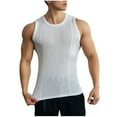 thumbnail image 1 of fatyb Mens Ribbed Tank Tops Sleeveless Crewneck Workout Shirts Solid Color Outdoor Muscle Tee for Men, 1 of 4