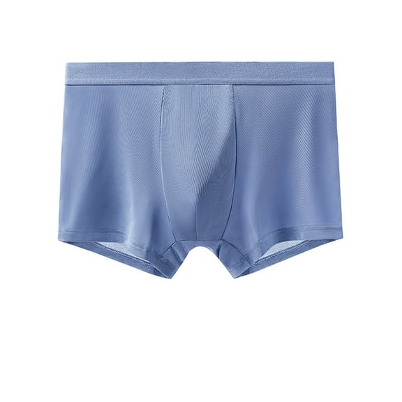 fatyb Mens Silk Boxer Briefs Breathable Thin Underwear Boxers Low Rise Lightweight Underpants for Men