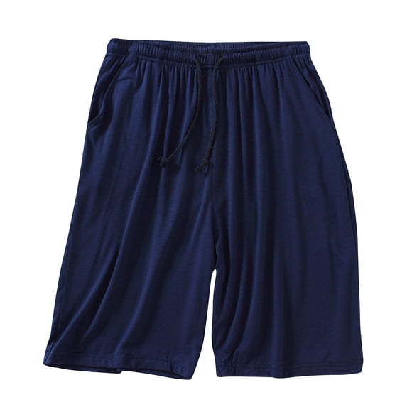 fatyb Mens Sleep Shorts Thin Soft Lounge Bottoms Elastic Waist Drawstring Pajama Shorts with Pockets