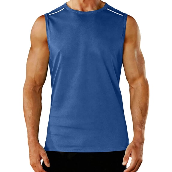 fatyb Mens Tank Tops Summer Sleeveless Mesh Shirts for Men Stretch Workout Breathable Sports Muscle Tee