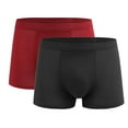 thumbnail image 1 of fatyb Mens Underwear Boxer Briefs Comfortable Soft Underwear Short Leg Stretch Boxers for Men(2 Pack), 1 of 4