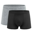 thumbnail image 1 of fatyb Mens Underwear Boxer Briefs Comfortable Soft Underwear Short Leg Stretch Boxers for Men(2 Pack), 1 of 4