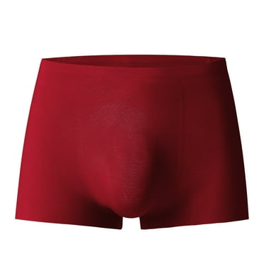fatyb Mens Underwear Seamless Breathable Big and Tall Boxer Briefs Plain Comfortable Underpants for Men