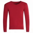 thumbnail image 1 of fatyb Mens V Neck Dress Sweater Long Sleeve Thermal Tops Lightweight Knitted Pullover for Fall Winter, 1 of 3