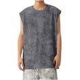 thumbnail image 1 of fatyb Mens Vintage Tank Tops Casual Sleeveless Crew Neck Shirts Loose Streetwear Summer Tops for Men, 1 of 7