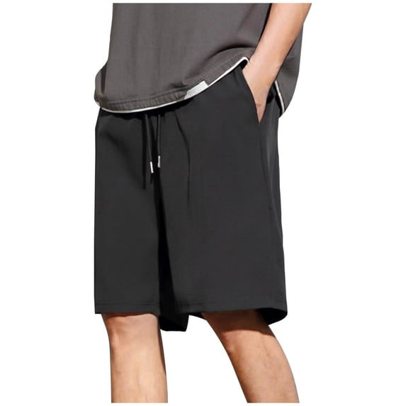 fatyb Mens Workout Shorts Drawstring Loose Athletic Shorts Lightweight Gym Shorts for Running Training
