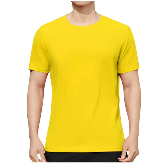 fatyb Mens Workout T Shirts Casual Short Sleeve Running Shirts Stretch Training Mens Athletic Tee Tops