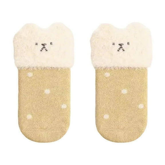 fatyb Newborn Baby Winter Socks Infant Thick Keep Warm Ankle Socks Toddler Cozy Thermal Fleece Socks