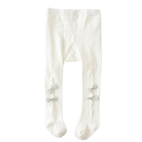 fatyb Newborn Girls Tights Baby Girls Cotton Knit Leggings Infant Bowknot Seamless Pantyhose 0-2 Years