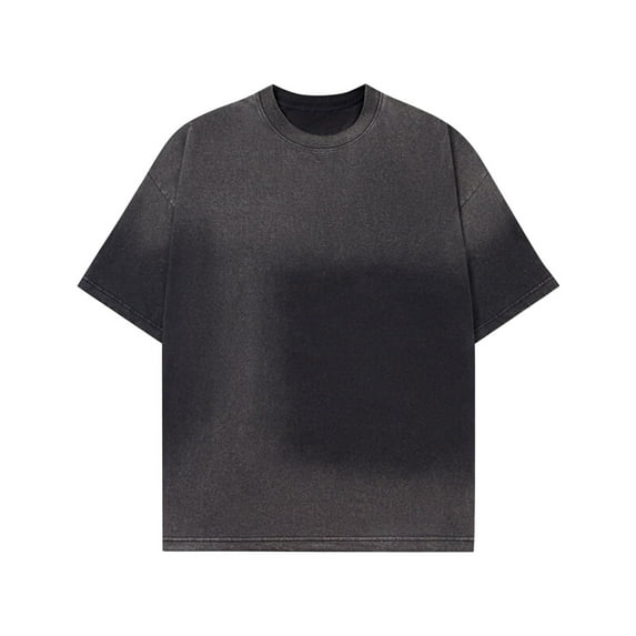 fatyb Oversized T Shirts for Men Cotton Short Sleeve Vintage Tee Mens Washed Casual Loose Basic Tshirts