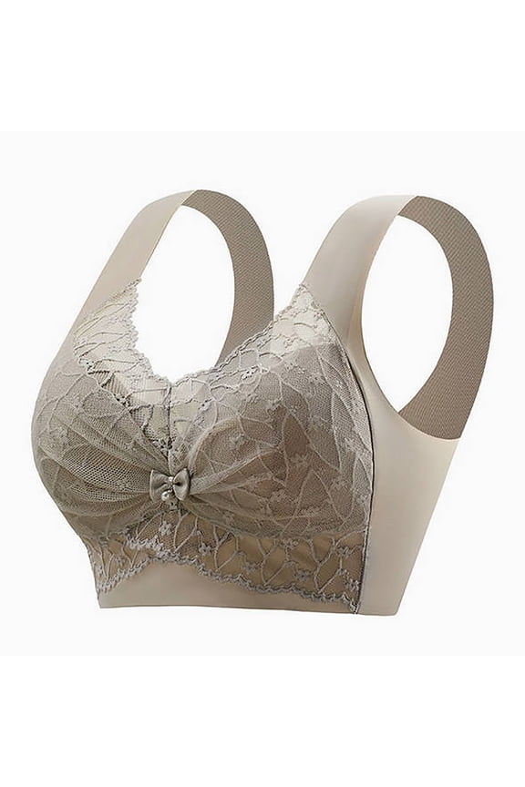 Plus Size Bras for Women No Underwire Lace Bras Wide Strap Pullover Full Coverage Everyday Bras