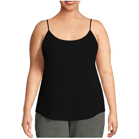 fatyb Plus Size Camisole for Women Casual Spaghetti Strap Cami Tank Tops Womens Comfortable Undershirts