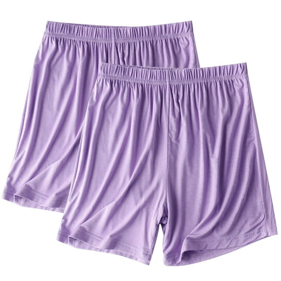 fatyb Plus Size Pajama Shorts for Women Elastic Waist Wide Leg Lounge Shorts Summer Pj Bottoms 2 Pack