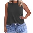 thumbnail image 1 of fatyb Plus Size Tank Tops for Women Round Neck Sleeveless T Shirts Loose Plain Summer Casual Blouses, 1 of 5