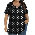 thumbnail image 1 of fatyb Plus Size Tops Womens Summer Criss Cross V Neck T-Shirts Short Sleeve Pullover Blouses for Women, 1 of 6