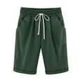 thumbnail image 1 of fatyb Plus Size Women's Knee Length Shorts Drawstring Elastic Waist Casual Shorts Summer Beach Pants, 1 of 3