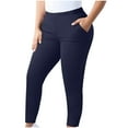 thumbnail image 1 of fatyb Plus Size Womens Leggings High Waisted Workout Yoga Pants Soft Stretch Running Pants with Pockets, 1 of 6