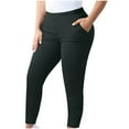 thumbnail image 1 of fatyb Plus Size Womens Leggings High Waisted Workout Yoga Pants Soft Stretch Running Pants with Pockets, 1 of 6