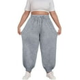 thumbnail image 1 of fatyb Plus Size Womens Sweatpants Elastic Bottom Baggy Joggers Casual High Waist Drawstring Workout Pants, 1 of 6