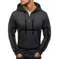 thumbnail image 1 of fatyb Quarter Zip Hoodies for Men Thin Long Sleeve Hooded Sweatshirts Mens Drawstring Casual Pullover, 1 of 5