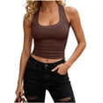 thumbnail image 1 of fatyb Ribbed Knit Tank Tops for Women Sleeveless Square Neck Basic Tops Womens Slim Stretch Tee Shirts, 1 of 5