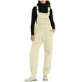 thumbnail image 1 of fatyb Sherpa Overalls for Women Fall Winter Fuzzy Fleece Jumpsuit Womens Adjustable Strap Casual Rompers, 1 of 7