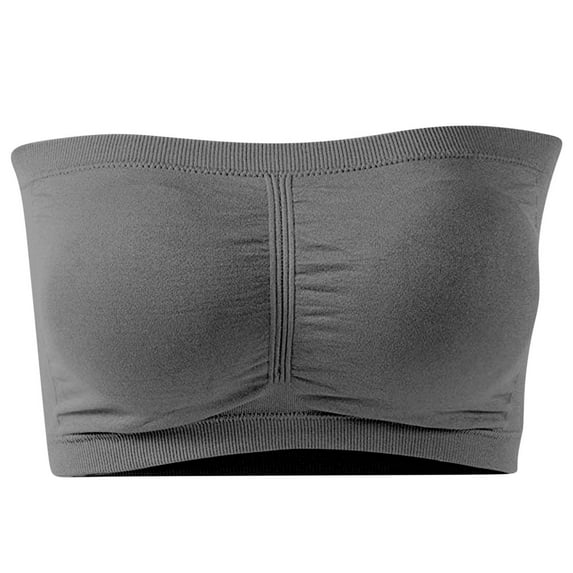 fatyb Strapless Bra for Women Seamless No-Pad Bandeau Bra Womens Stretch Wireless Comfortable Tube Bras