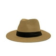 thumbnail image 1 of fatyb Straw Hat for Women Men Wide Brim Panama Hat Summer Sun Protection Unisex Beach Hat Lightweight, 1 of 2
